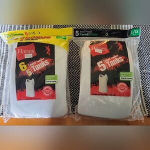 Boys Hanes tagless 2PK Boys Tanks sz L 14-16
